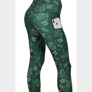 Brave - Military Themed Pocket Capris Wide Band Top Quality Women's Fitness Plus